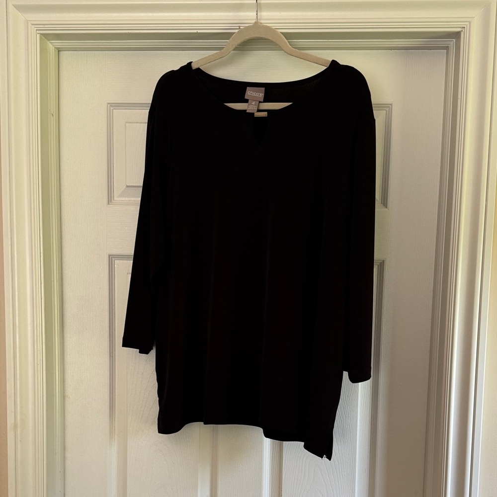 Chico's Black Long Sleeve Top